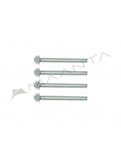 Set of 4 threaded rods M10 12 cm