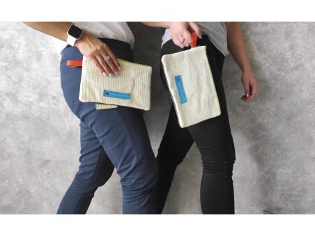 Recycling Clutch Bag: Made from recycled shade sail fabric