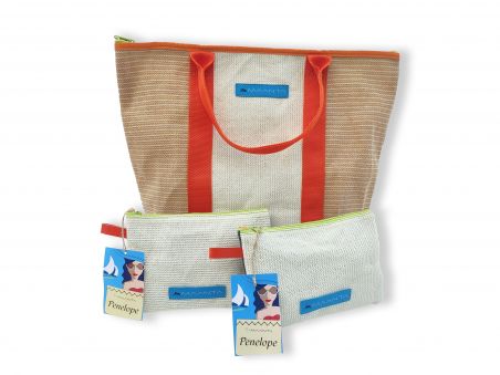 Recycling Clutch Bag: Made from recycled shade sail fabric