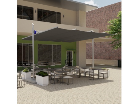 Maistra: the first retractable, tilting and height-adjustable canopy