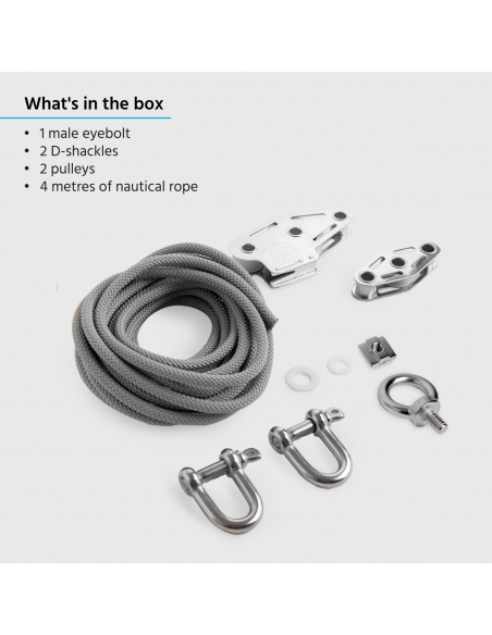 Muscle x3 Pole with traction booster, Fixing Pulley For Shade Sails