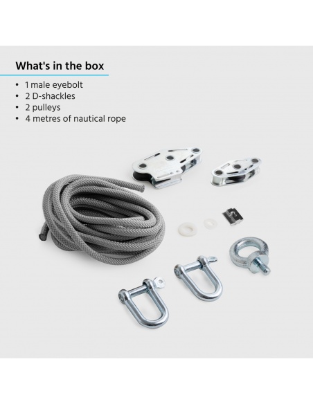 Muscle x3 Pole with traction booster, Fixing Pulley For Shade Sails