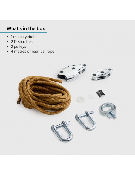 Muscle x3 Pole with traction booster, Fixing Pulley For Shade Sails