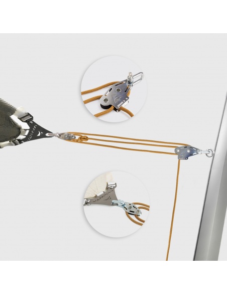 Muscle x3 Pole with traction booster, Fixing Pulley For Shade Sails