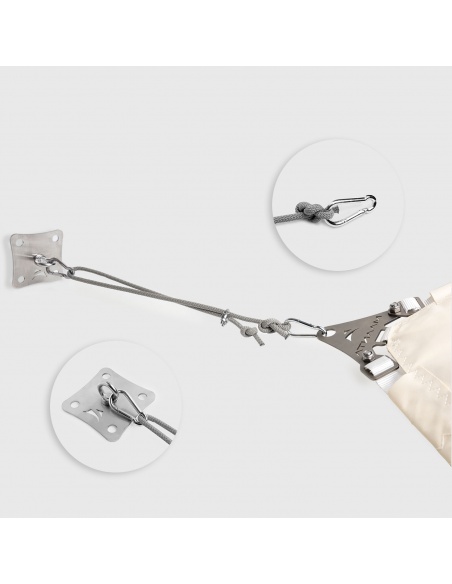 Kit Fittings  / Wall Mounting For Shade Sails With 2m Nautical Rope