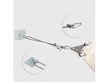 Kit Fittings  / Wall Mounting For Shade Sails With 2m Nautical Rope