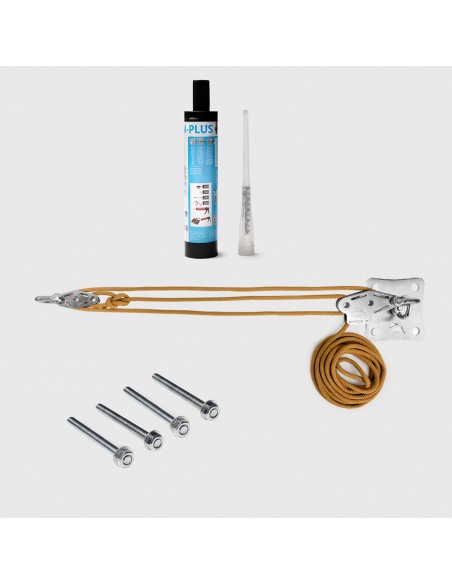 Kit wall mount Muscle x3 with Pulleys and traction booster for shade sails