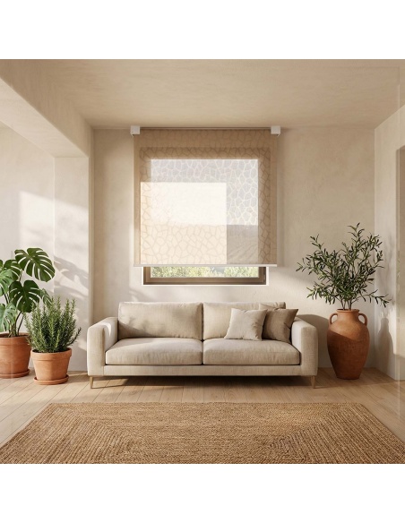 Kyma: Roller Shade with Wavy Design Plate