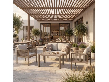 Genova: Handcrafted Patio Lounge Set with Handwoven Rope