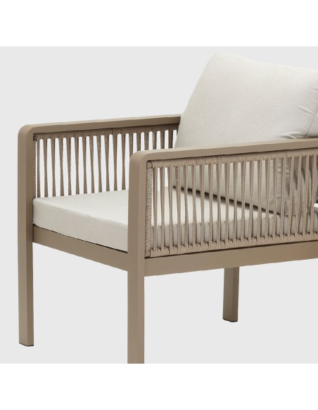 Genova: Handcrafted Patio Lounge Set with Handwoven Rope