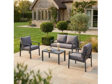 Siena patio conversation set aluminium modern