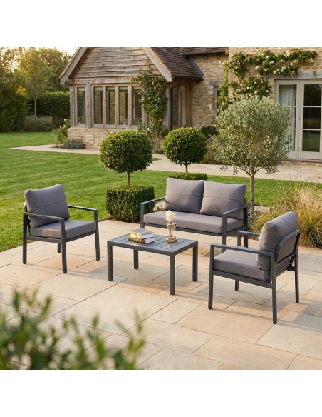 Siena patio conversation set aluminium modern