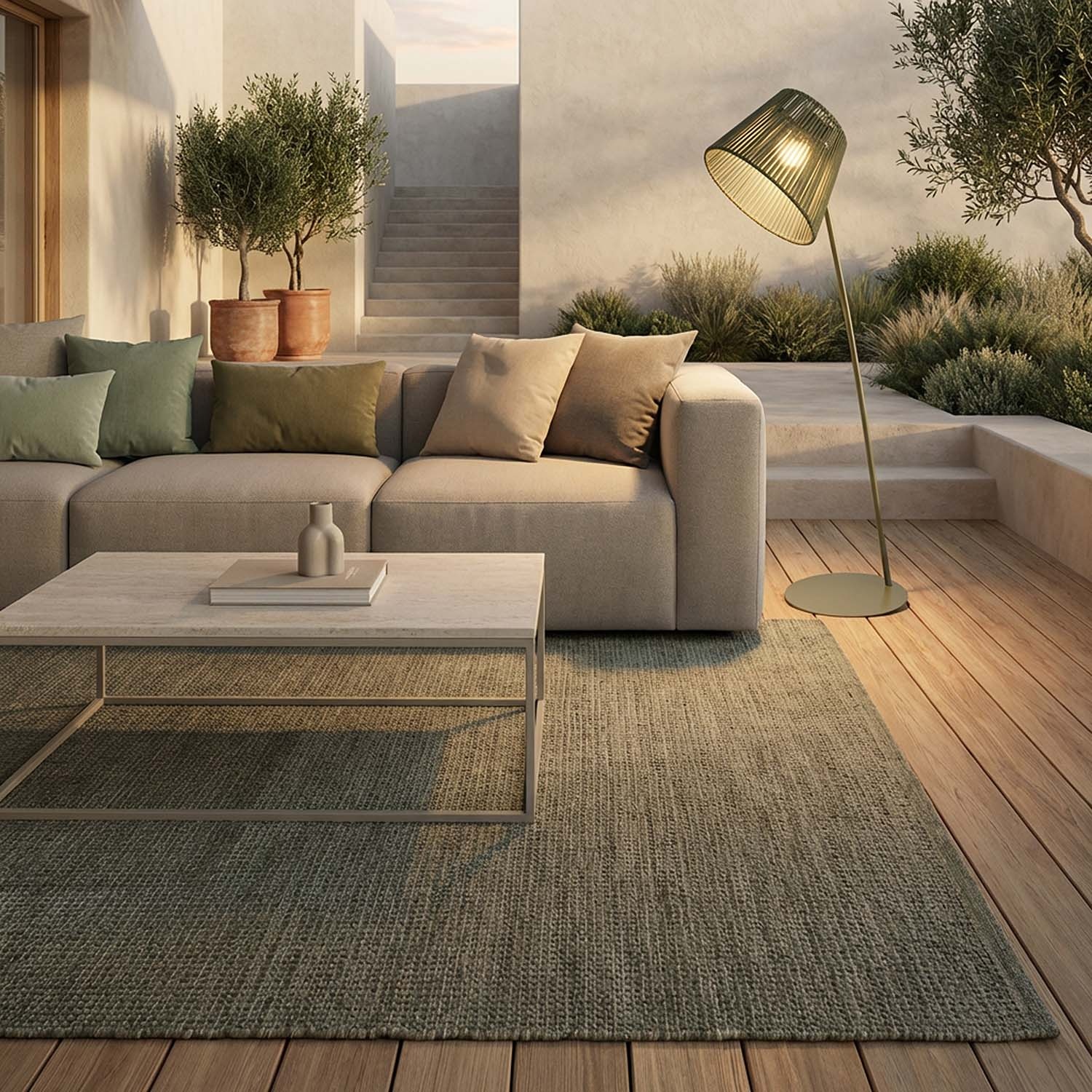 Ropelle: Designer Solar Outdoor Lamp 63 in