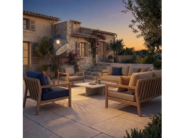 Ropelle: Designer Solar Outdoor Lamp 63 in