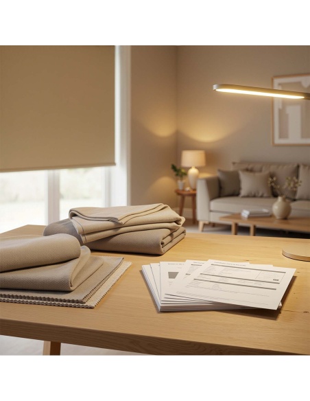 Roller shade fabric samples: Colors & materials