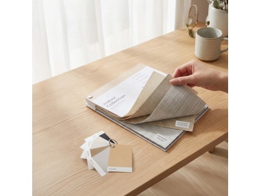 Roller shade fabric samples: Colors & materials