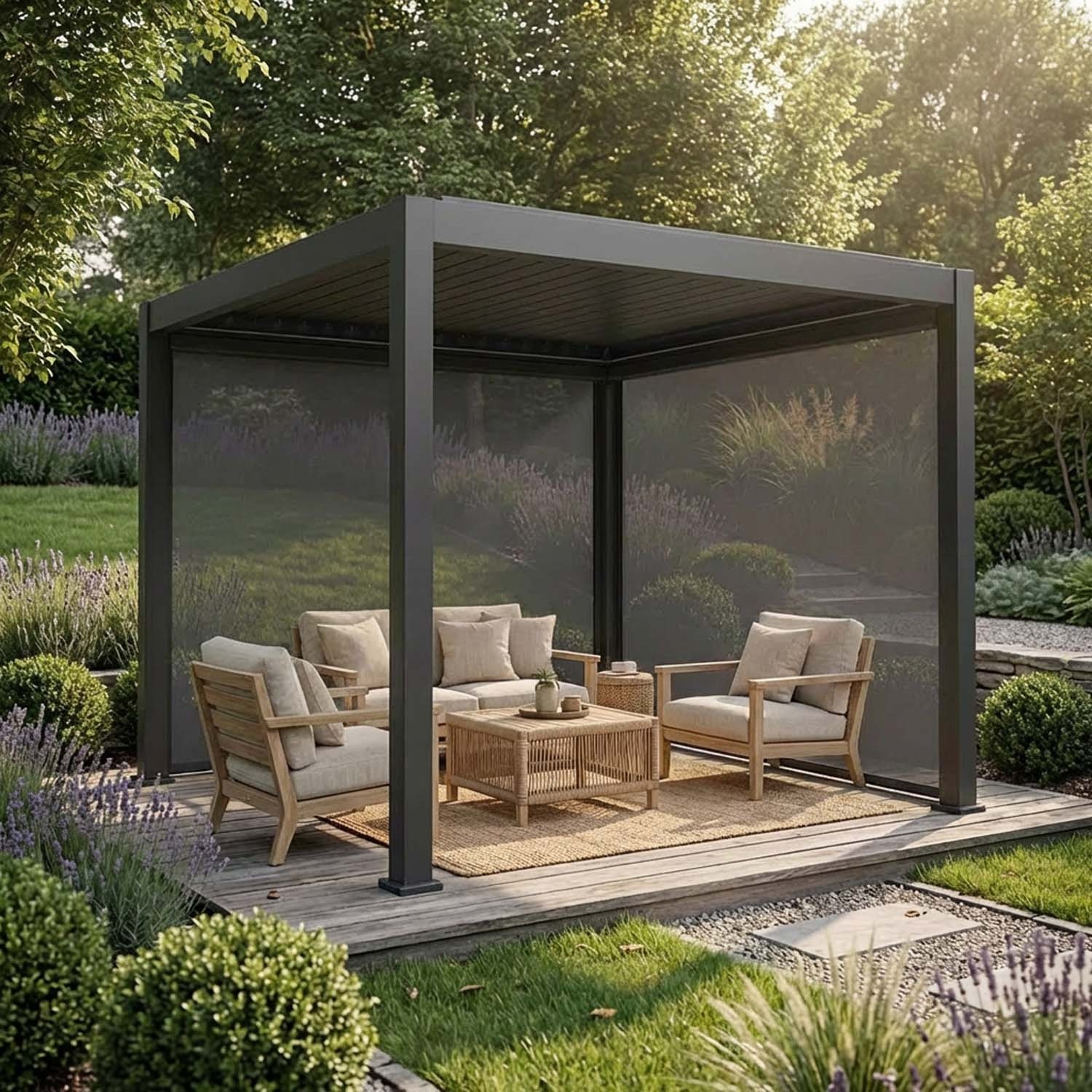 Manual Zip Screen x Lyra T6 - Chiusura ZIP per pergola bioclimatica