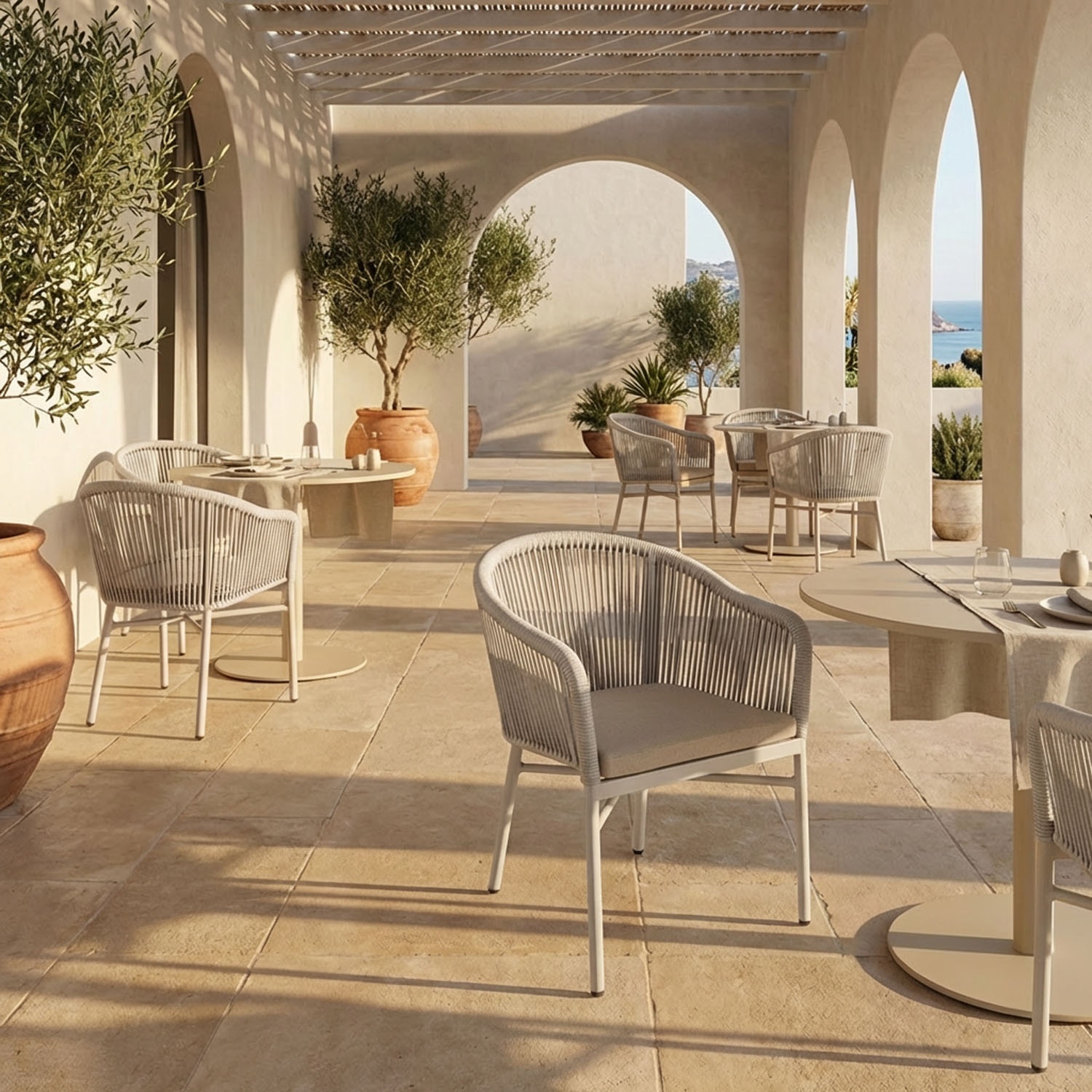 Set 2 Liara - Outdoor Rope Chair