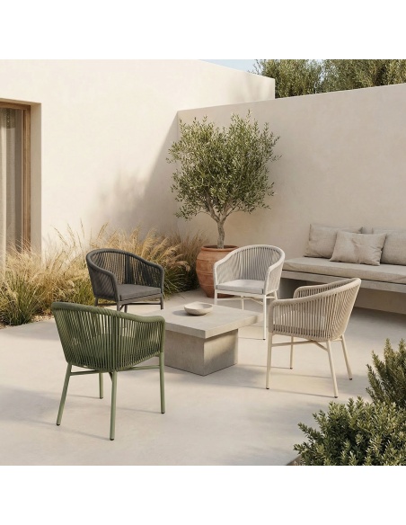 Liara: Outdoor Chair in Anti-UV Olefin Rope