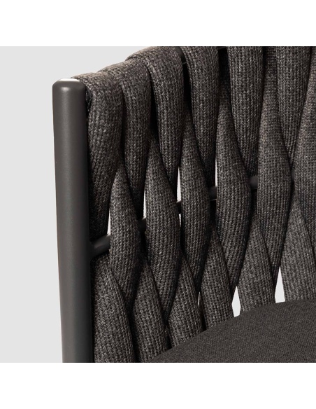 Torcea: Outdoor Chair with Wide Flat Rope