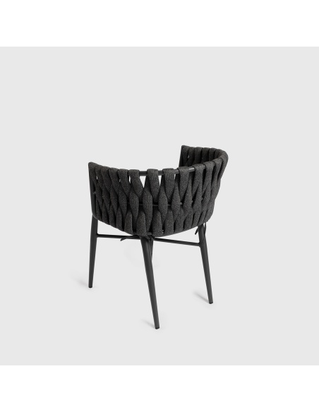 Torcea: Outdoor Chair with Wide Flat Rope