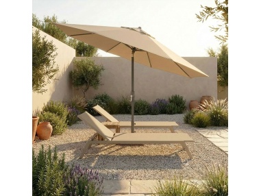 Lybra: Tilting Center Pole Patio Umbrella with EquiTilt® Technology
