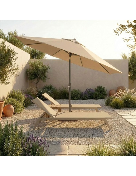 Lybra: Tilting Center Pole Patio Umbrella with EquiTilt® Technology