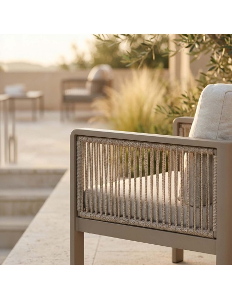 Genova: Handcrafted Patio Lounge Set with Handwoven Rope