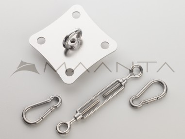 Kit Anchor Wall Mountings With Tensioner SimplE - INOX o Galvanized Steel