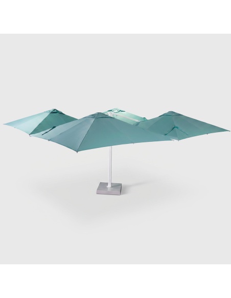 Cygnus Qadro: Four-Canopy Cantilever Umbrella 19'8" x 19'8"