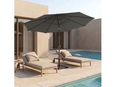 Lybra: Tilting Center Pole Patio Umbrella with EquiTilt® Technology