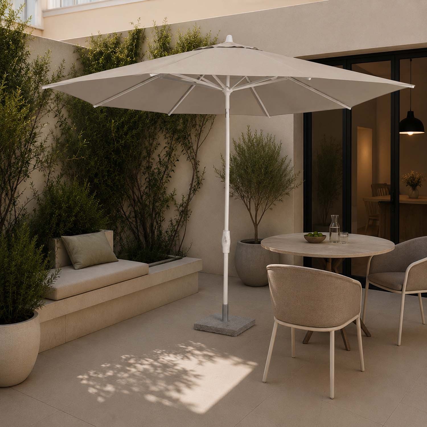 Lybra: Tilting Center Pole Patio Umbrella with EquiTilt® Technology 2