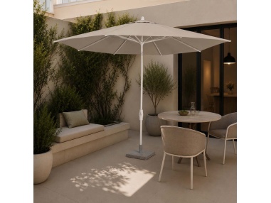 Lybra: Tilting Center Pole Patio Umbrella with EquiTilt® Technology
