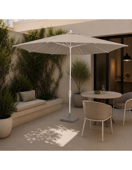 Lybra: Tilting Center Pole Patio Umbrella with EquiTilt® Technology