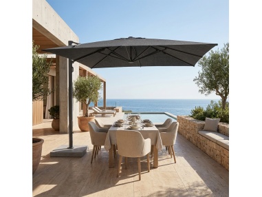 Cygnus: Cantilever Side-Arm Push-Open Patio Umbrella