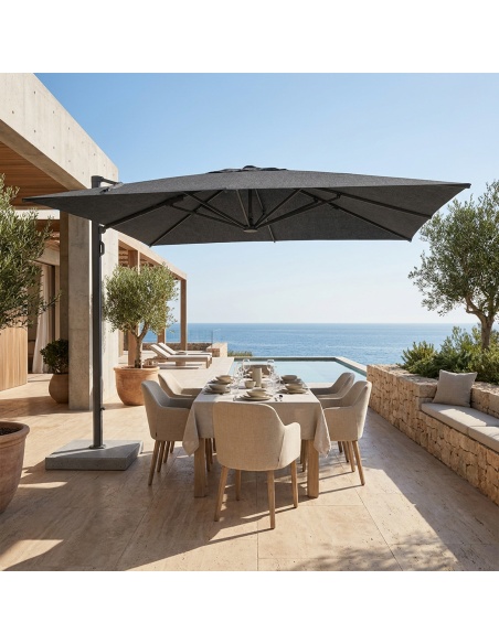 Cygnus: Cantilever Side-Arm Push-Open Patio Umbrella