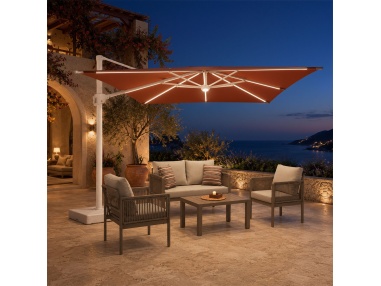Auriga: Tilting Cantilever Umbrella with Integrated Solar LEDs