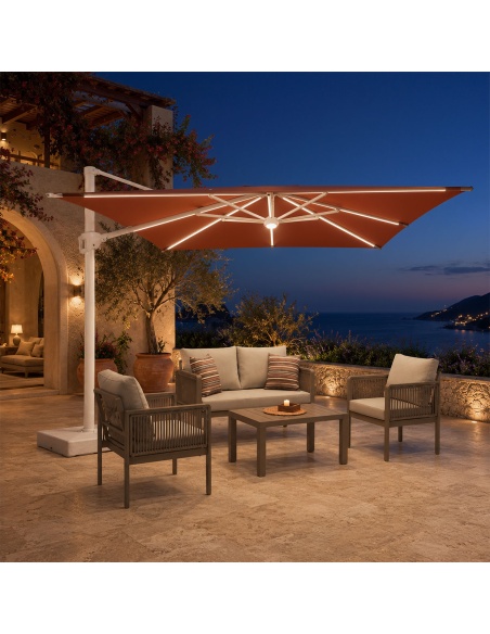 Auriga: Tilting Cantilever Umbrella with Integrated Solar LEDs