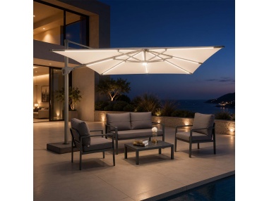 Auriga: Tilting Cantilever Umbrella with Integrated Solar LEDs
