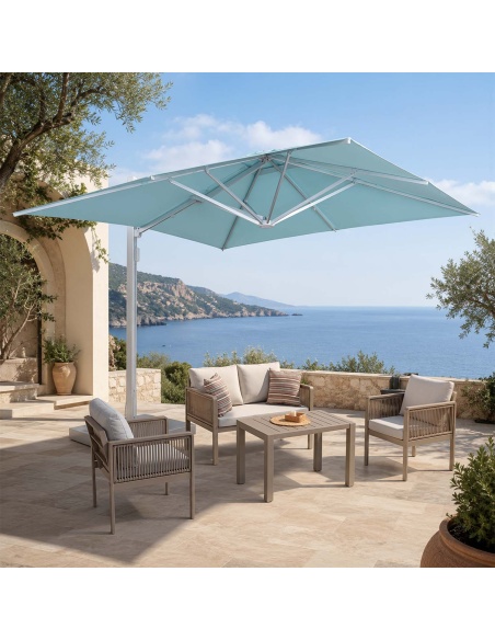 Cygnus: Cantilever Side-Arm Push-Open Patio Umbrella