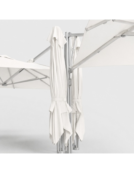 Cygnus Qadro: Four-Canopy Cantilever Umbrella 19'8" x 19'8"
