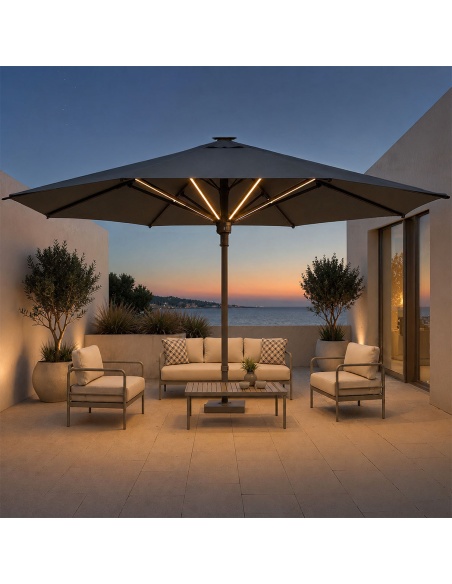 Hydrus: Professional Center-Pole Umbrella 16'5"×16'5" and Ø19'8"