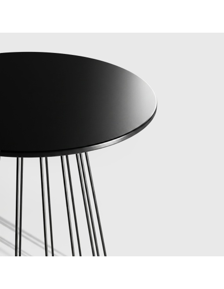 Plaka: Designer Outdoor Bistro Table with Iron Rod Frame
