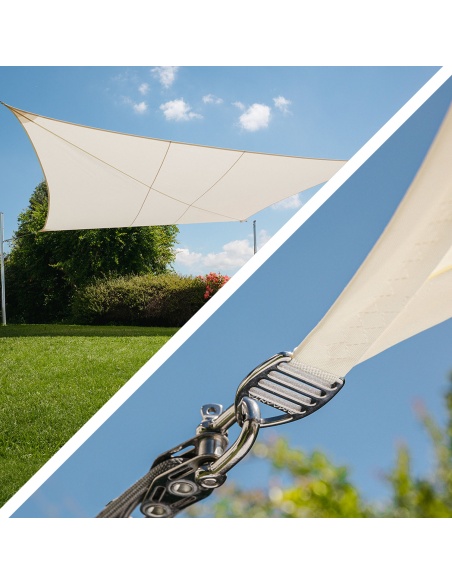 EZ Breez Furl Waterproof: Shade Sail with Manual Winder in 90 Seconds