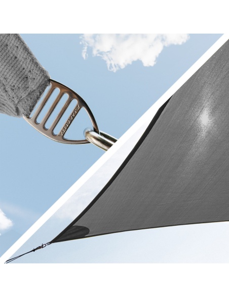 EZ Breez Furl Breathable: Shade Sail with Manual Furler in 90 Sec