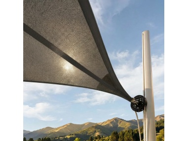 EZ Breez Furl Breathable: Shade Sail with Manual Furler in 90 Sec