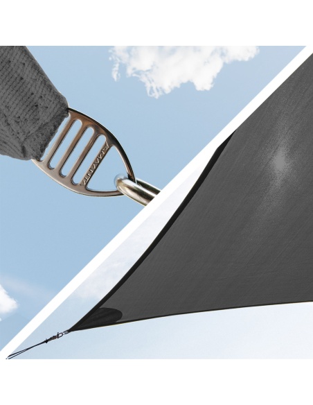 EZ Breez Furl Breathable: Shade Sail with Manual Furler in 90 Sec