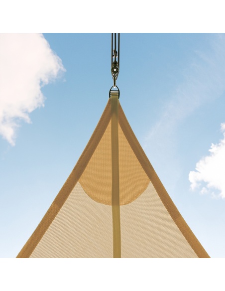EZ Breez Furl Breathable: Shade Sail with Manual Furler in 90 Sec