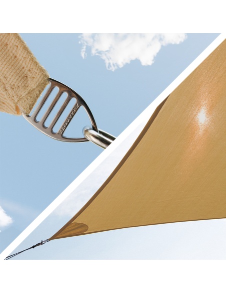 EZ Breez Furl Breathable: Shade Sail with Manual Furler in 90 Sec