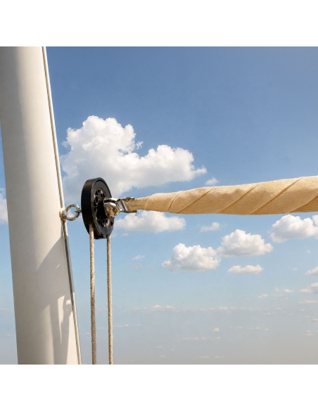 EZ Breez Furl Breathable: Shade Sail with Manual Furler in 90 Sec